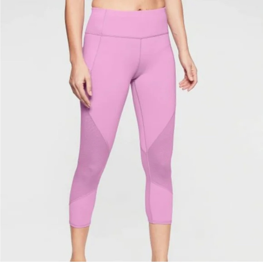 Athleta mesh contender powerlift leggings in violet sz XL